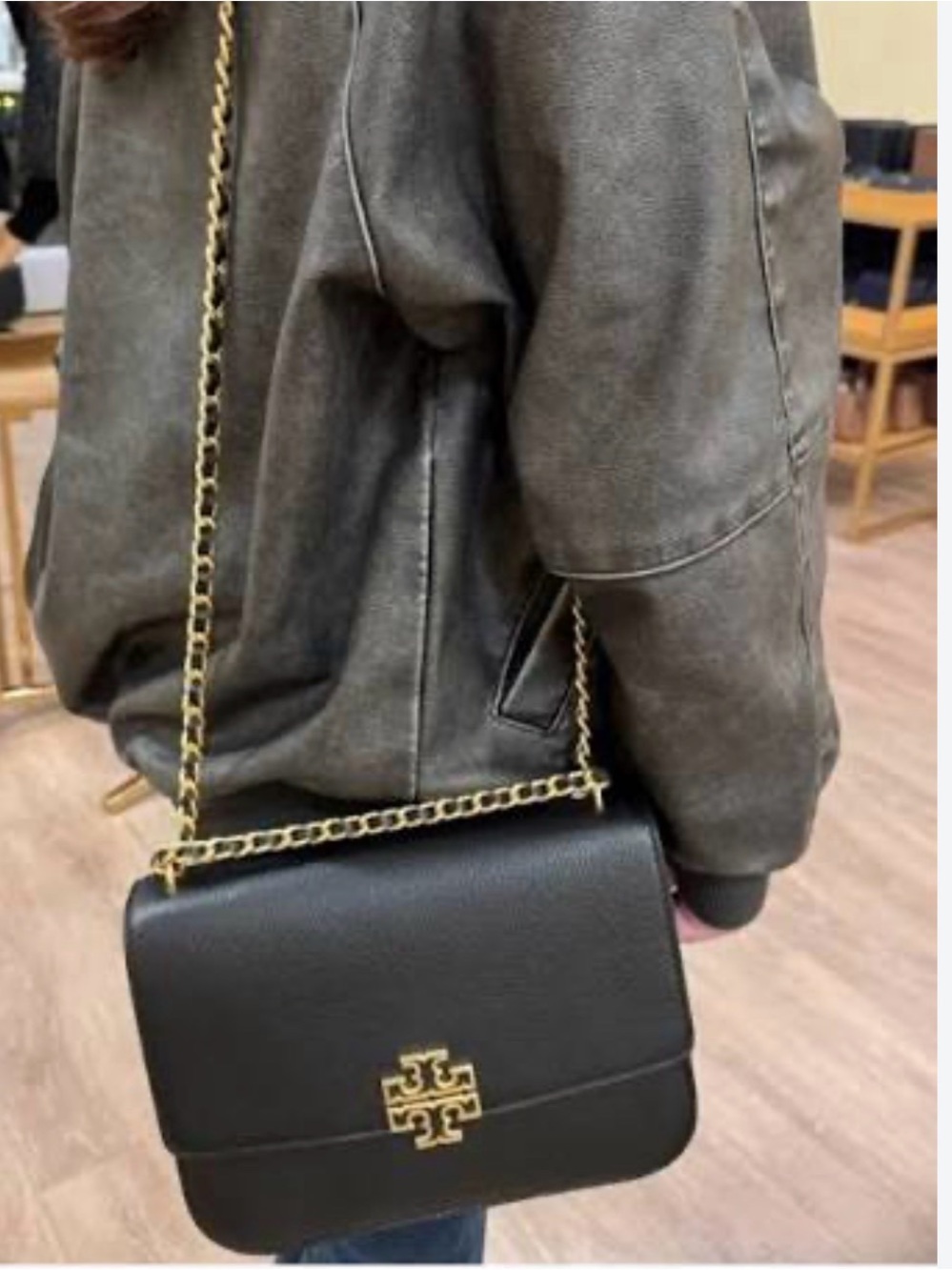 Tory Burch Britten Crossbody Bag - Black & Silver - Picture 2 of 11